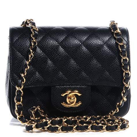 chanel caviar quilted mini flap bag black|Flap Bags .